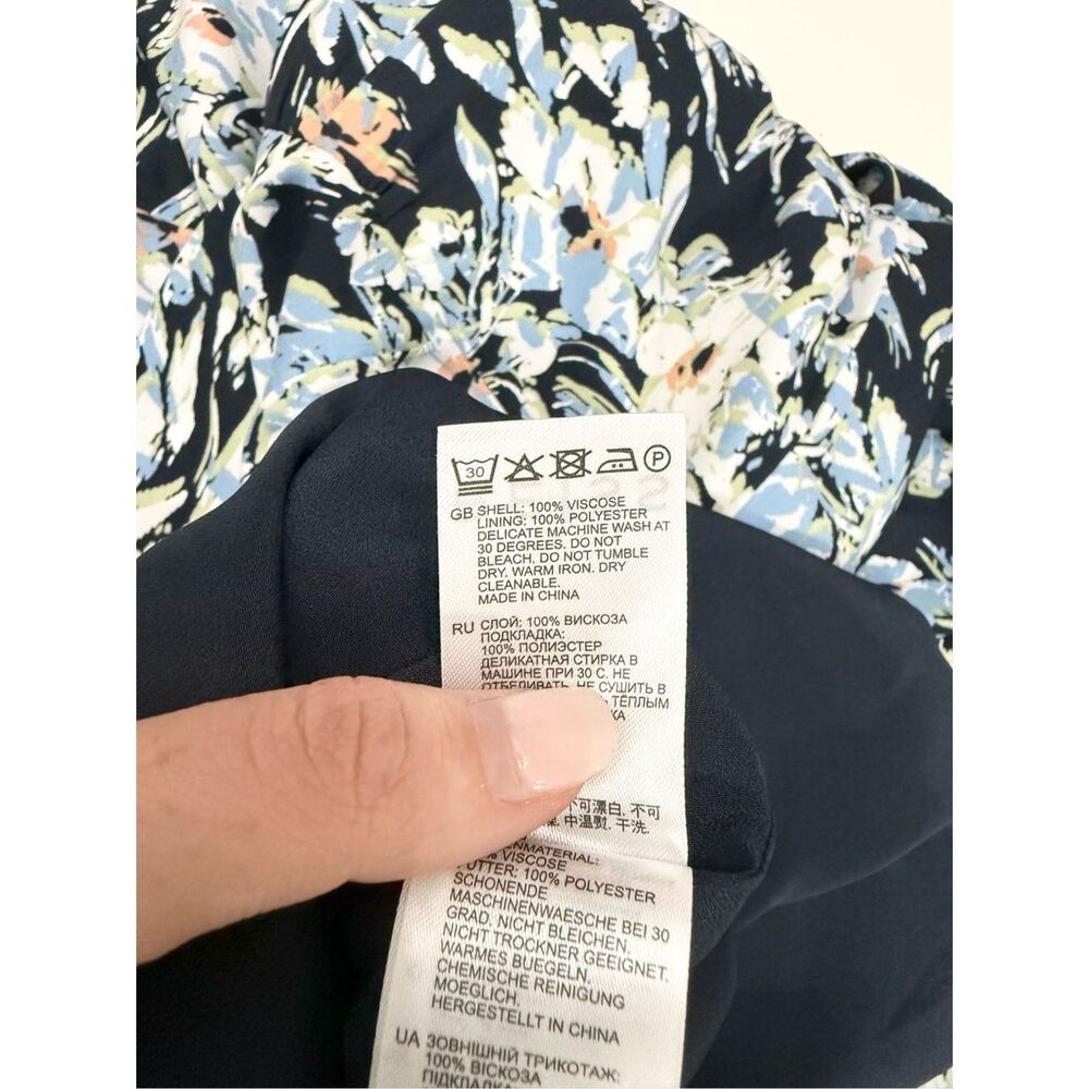 Reiss Multicolor Annie Floral Long Sleeve Fit &‎ Flare Mini A-Line Dress Size 8 - Picture 6 of 6